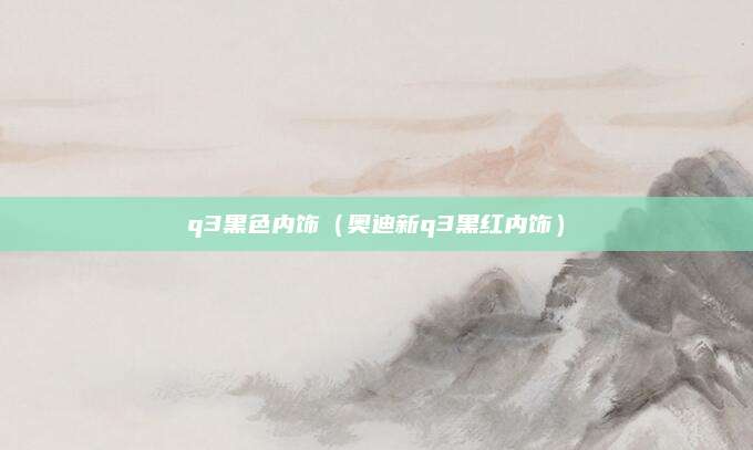 q3黑色内饰(奥迪新q3黑红内饰)