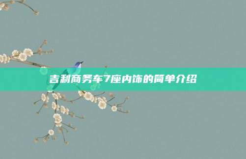 吉利商务车7座内饰的简单介绍
