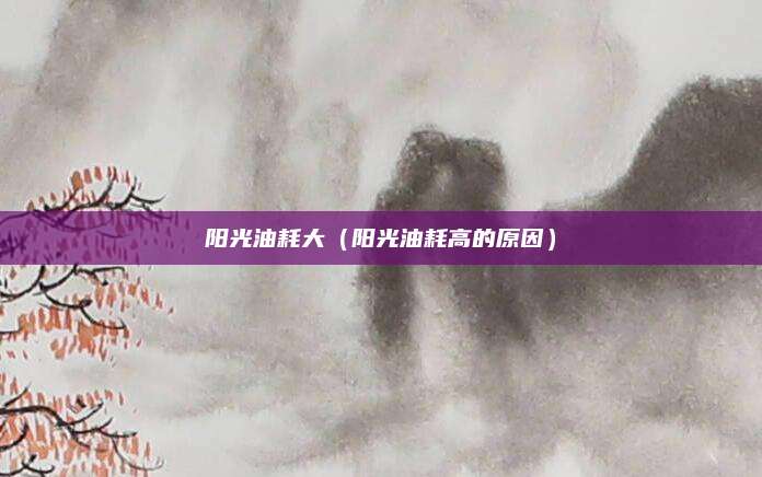 阳光油耗大(阳光油耗高的原因)