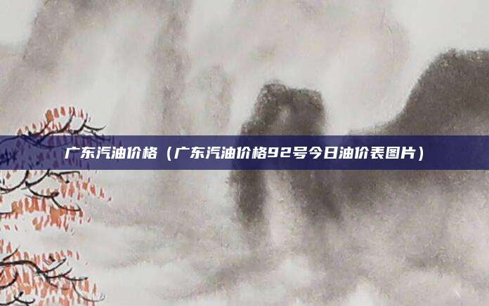 广东汽油价格(广东汽油价格92号今日油价表图片)