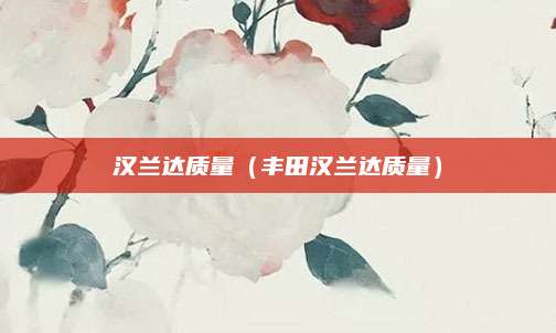 汉兰达质量(丰田汉兰达质量)