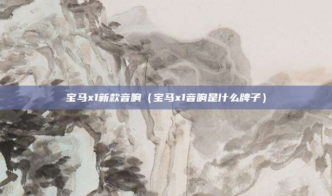 宝马x1新款音响(宝马x1音响是什么牌子)