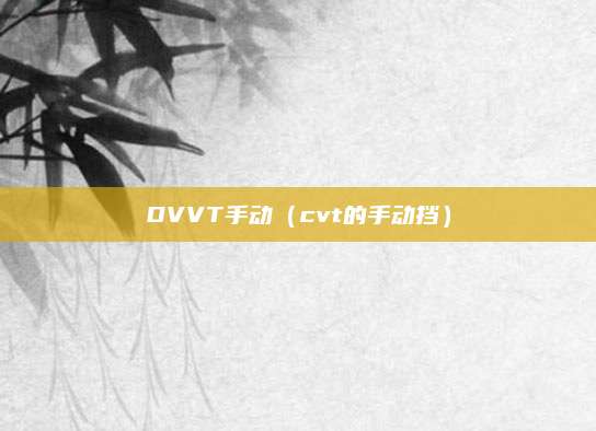 DVVT手动(cvt的手动挡)