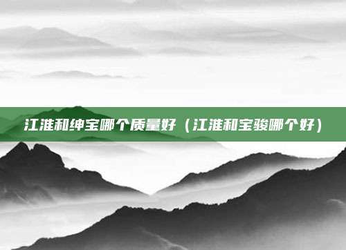 江淮和绅宝哪个质量好(江淮和宝骏哪个好)