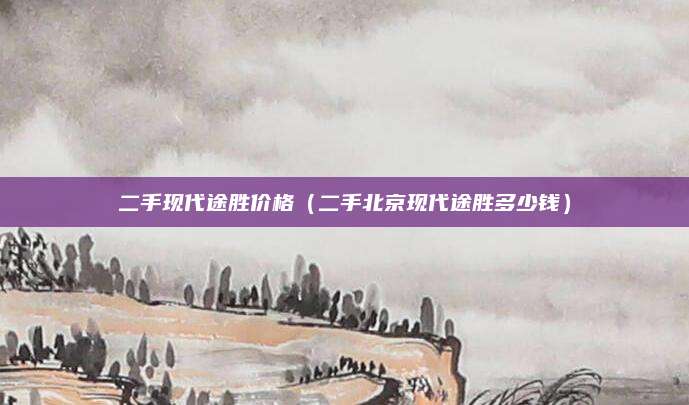 二手现代途胜价格(二手北京现代途胜多少钱)