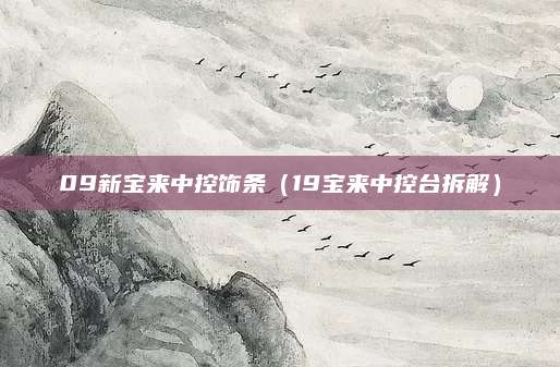 09新宝来中控饰条(19宝来中控台拆解)