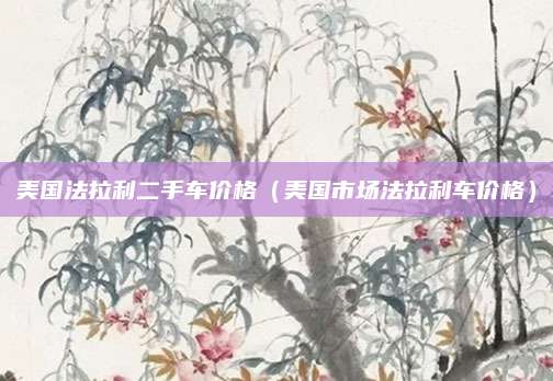 美国法拉利二手车价格(美国市场法拉利车价格)