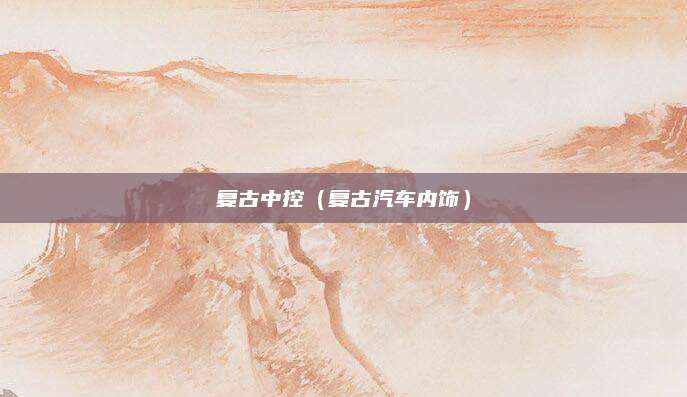 复古中控(复古汽车内饰)