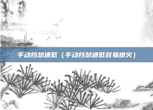 手动挡怠速低(手动挡怠速低容易熄火)