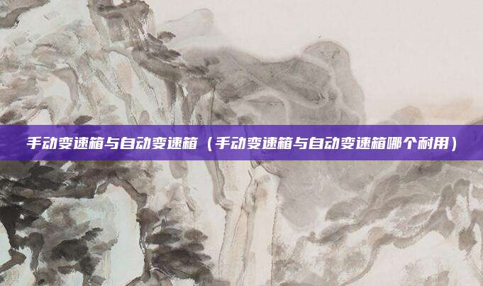 手动变速箱与自动变速箱(手动变速箱与自动变速箱哪个耐用)