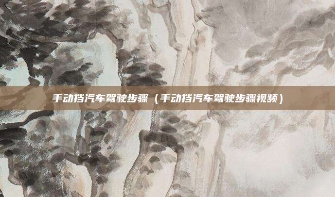 手动挡汽车驾驶步骤(手动挡汽车驾驶步骤视频)