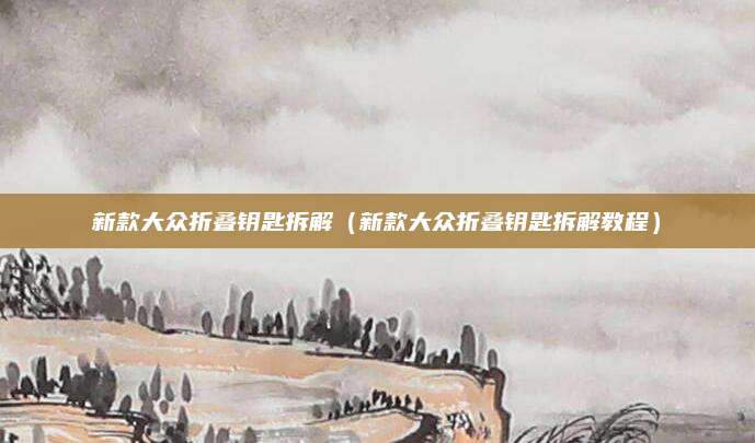新款大众折叠钥匙拆解(新款大众折叠钥匙拆解教程)
