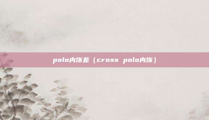 polo内饰差(cross polo内饰)