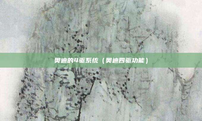 奥迪的4驱系统(奥迪四驱功能)