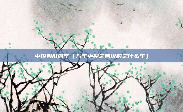 中控圆形的车(汽车中控是圆形的是什么车)