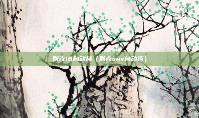 别克18自动挡(别克suv自动挡)