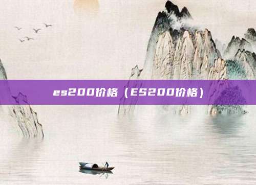 es200价格(ES200价格)