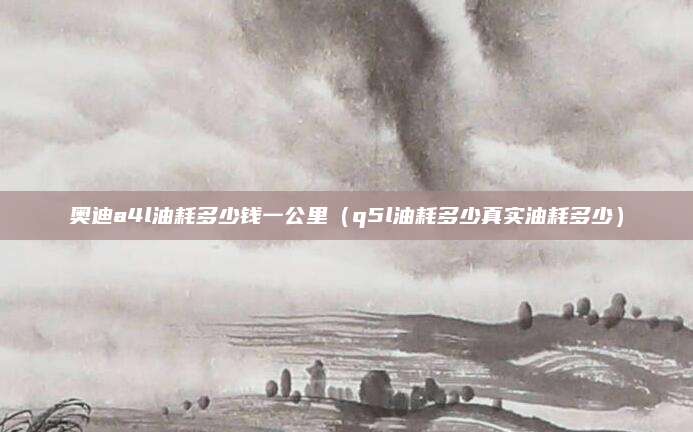 奥迪a4l油耗多少钱一公里(q5l油耗多少真实油耗多少)