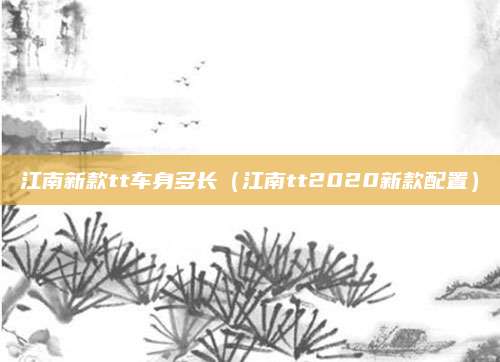 江南新款tt车身多长(江南tt2020新款配置)