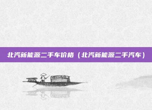 北汽新能源二手车价格(北汽新能源二手汽车)
