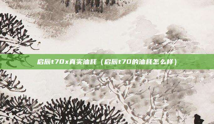 启辰t70x真实油耗（启辰t70的油耗怎么样）