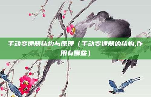 手动变速器结构与原理(手动变速器的结构,作用有哪些)