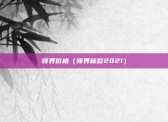 领界价格(领界新款2021)
