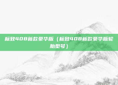标致408新款豪华版(标致408新款豪华版轮胎型号)