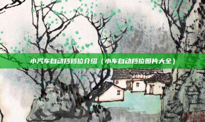 小汽车自动挡档位介绍(小车自动档位图片大全)