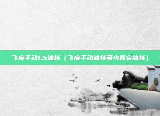 飞度手动1.5油耗(飞度手动油耗多少真实油耗)