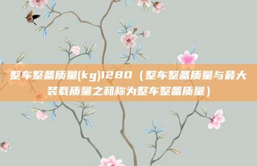 整车整备质量(kg)1280(整车整备质量与最大装载质量之和称为整车整备质量)