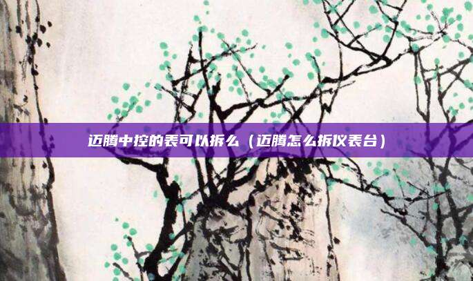 迈腾中控的表可以拆么(迈腾怎么拆仪表台)