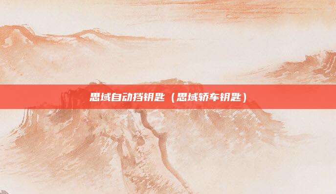 思域自动挡钥匙(思域轿车钥匙)