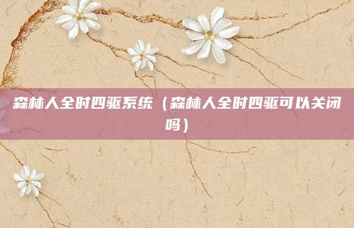 森林人全时四驱系统(森林人全时四驱可以关闭吗)