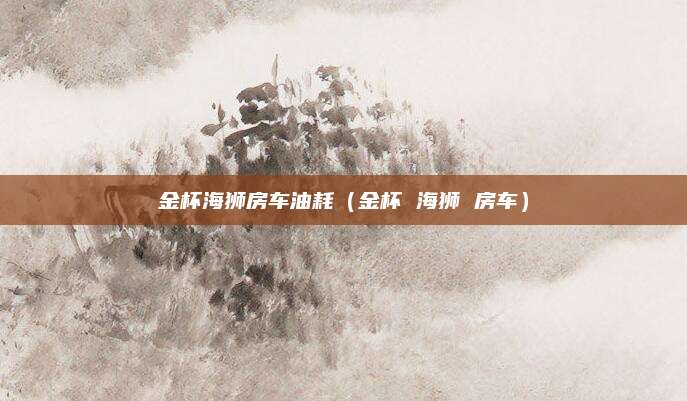 金杯海狮房车油耗（金杯 海狮 房车）