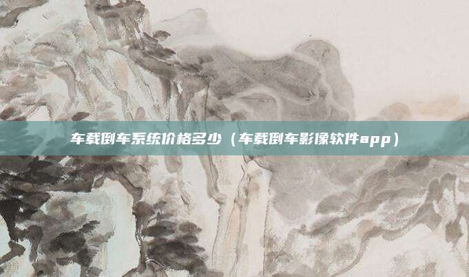 车载倒车系统价格多少（车载倒车影像软件app）