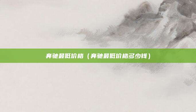 奔驰最低价格(奔驰最低价格多少钱)
