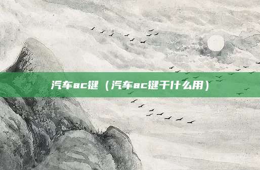汽车ac键(汽车ac键干什么用)