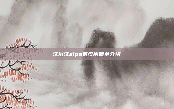 沃尔沃sips系统的简单介绍