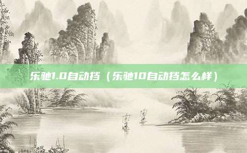 乐驰1.0自动挡（乐驰10自动挡怎么样）