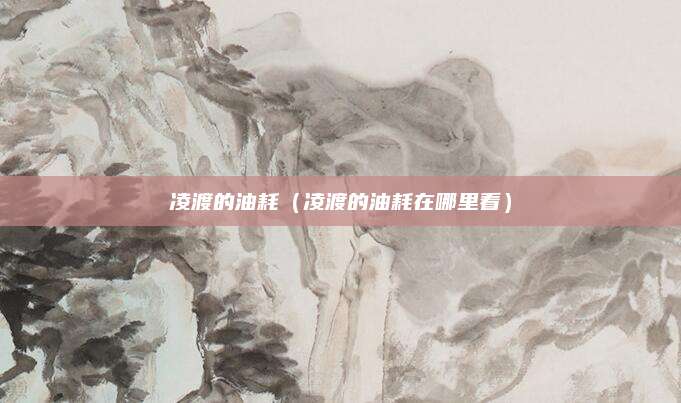 凌渡的油耗(凌渡的油耗在哪里看)