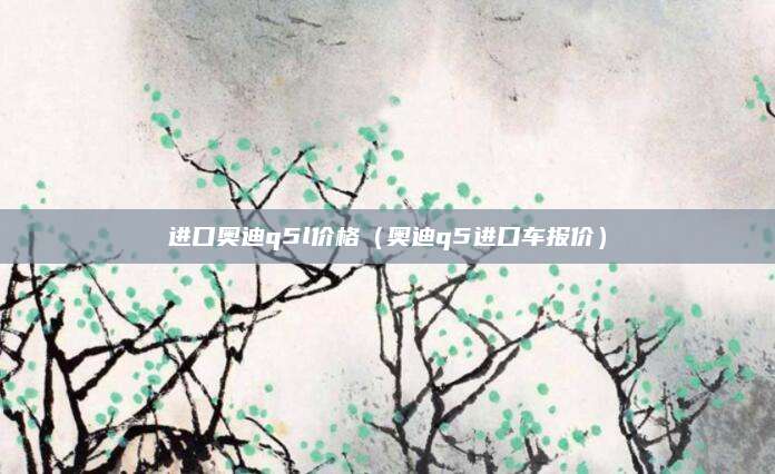 进口奥迪q5l价格（奥迪q5进口车报价）