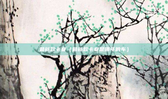 最新款卡宴(最新款卡宴是哪年的车)