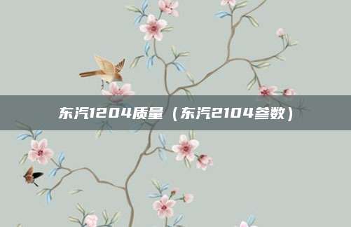 东汽1204质量(东汽2104参数)
