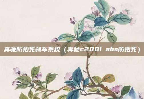奔驰防抱死刹车系统（奔驰c200l abs防抱死）