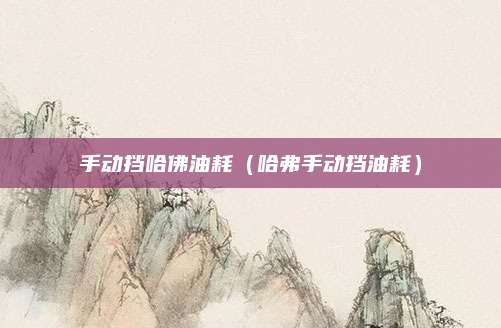 手动挡哈佛油耗(哈弗手动挡油耗)