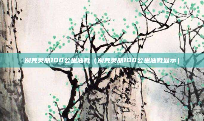 别克英朗100公里油耗(别克英朗100公里油耗显示)