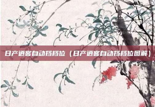 日产逍客自动挡档位(日产逍客自动挡档位图解)