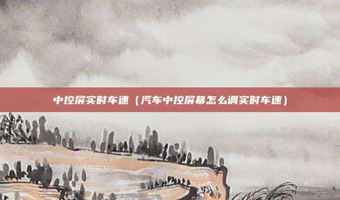 中控屏实时车速（汽车中控屏幕怎么调实时车速）