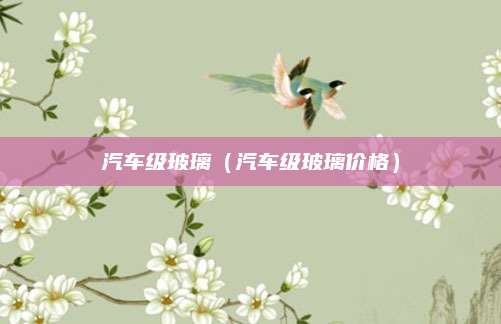 汽车级玻璃(汽车级玻璃价格)